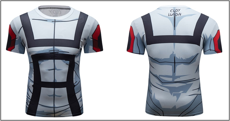 My Hero Academia BJJ Rash Guard Rashguard Elite Short Sleeve 'UA Uniform | White'