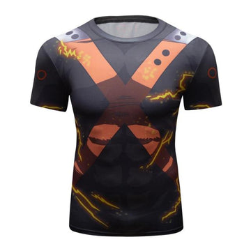 Rash Guard BJJ My Hero Academia Bakugo One For All Elite Short Sleeve Rashguard