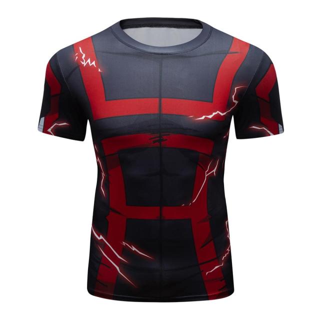 BJJ Rash Guard My Hero Academia Onyx UA Uniform Full Cowling Elite Short Sleeve Rashguard