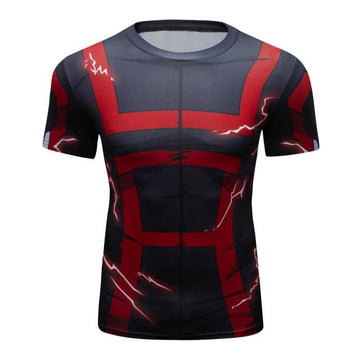 BJJ Rash Guard My Hero Academia Onyx UA Uniform Full Cowling Elite Short Sleeve Rashguard