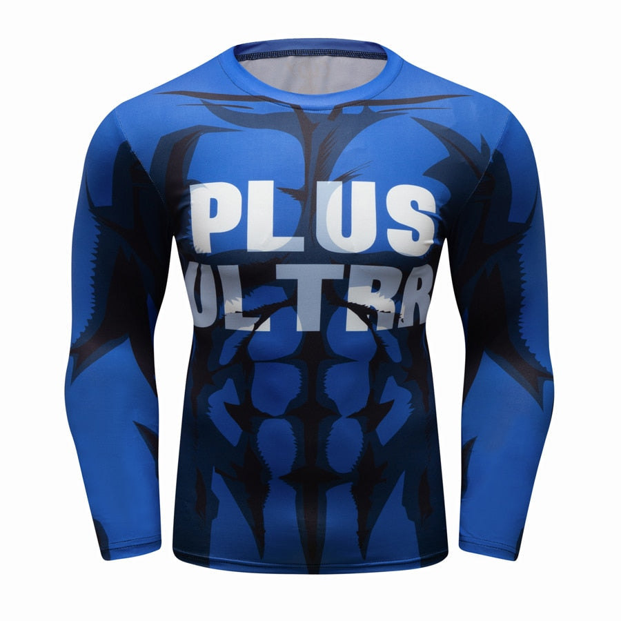 My Hero Academia BJJ Rash Guard 'Plus Ultra | Blue' Elite Long Sleeve Rashguard