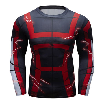 'Onyx UA Uniform' BJJ Rash Guard My Hero Academia Compression Elite Long Sleeve Rashguard