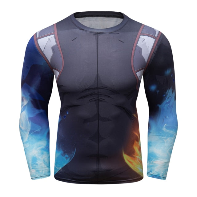 My Hero Academia Todokori Ice BJJ Rash Guard Elite Long Sleeve Rashguard
