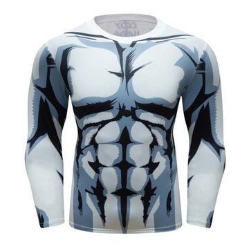 Plus Ultra White Elite Long Sleeve Rash Guard My Hero Academia BJJ Rashguard