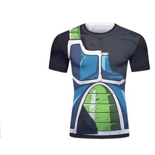 Dragon Ball Z BJJ Rash Guard Onyx Bardock Battle Damaged Short Sleeve Elite Rash Guard