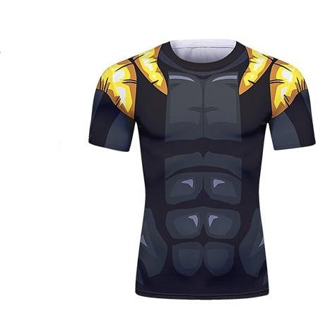 BJJ Rash Guard Dragon Ball Z Onyx Gogeta Short Sleeve Elite Rashguard