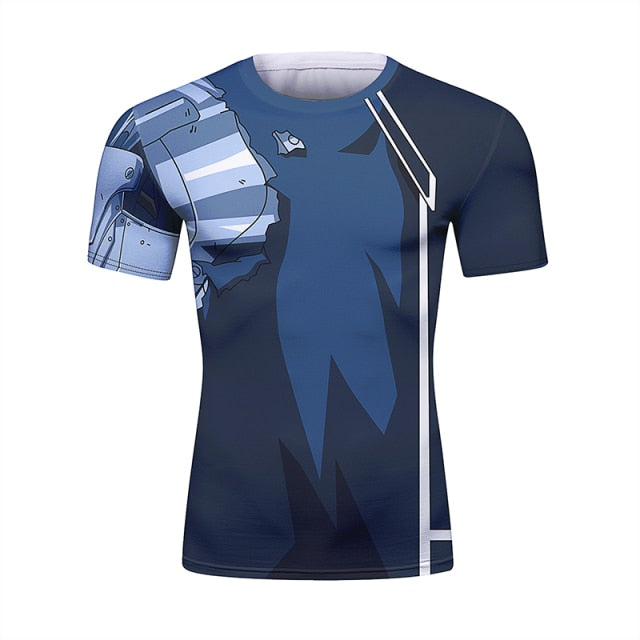 FullMetal Alchemist Edward Short Sleeve Elite Rashguard