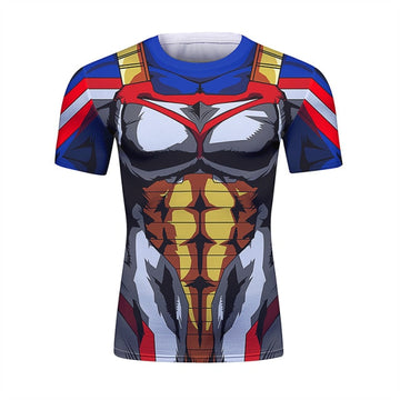 BJJ Rash Guard Dragon Ball Z My Hero Academia All Mighty Vegeta Short Sleeve Elite Rashguard