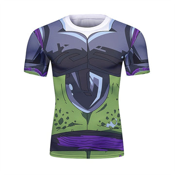 BJJ Rash Guard Dragon Ball Z Perfect Cell Short Sleeve Elite Rashguard Rash Guard Rashguard