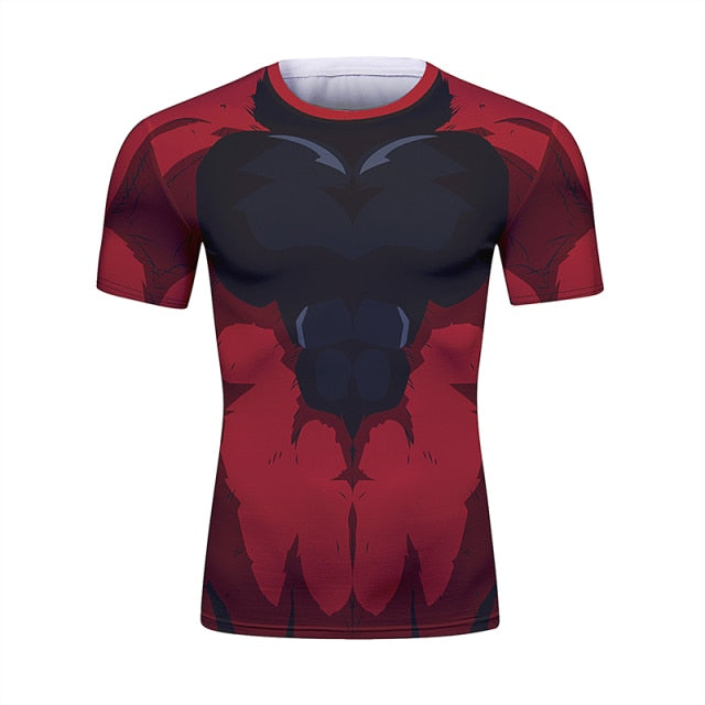 Dragon Ball Z BJJ Rash Guard Super Saiyan 4 Onyx Goku Short Sleeve Elite Rashguard