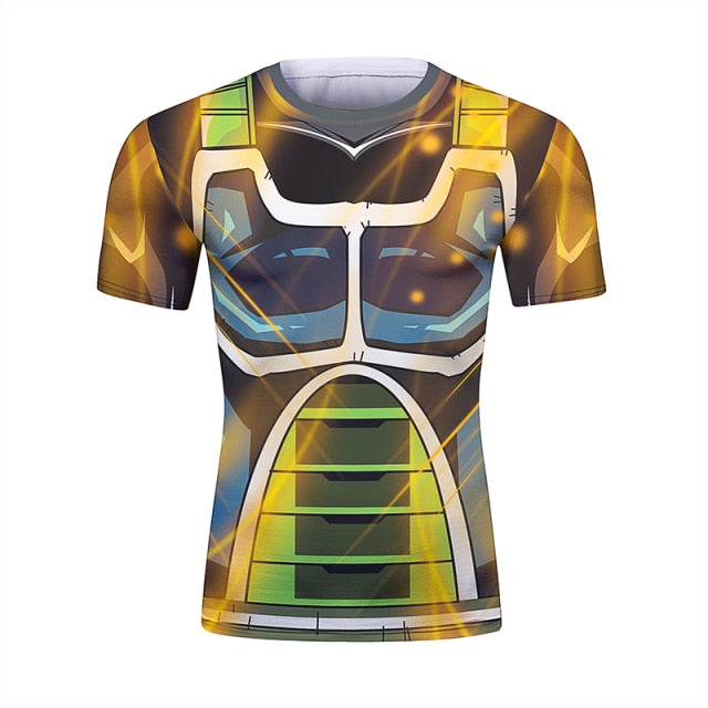 Dragon Ball Z BJJ Rash Guard Super Saiyan Onyx Bardock Short Sleeve Elite Rashguard