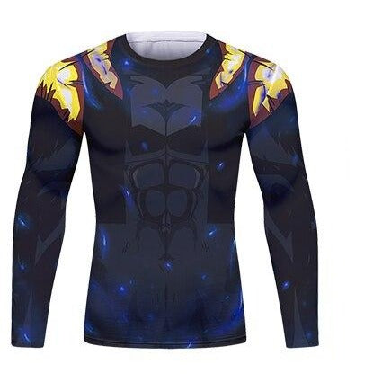 BJJ Rash Guard Dragon Ball Z Super Saiyan Onyx Gogeta Long Sleeve Elite Rashguard
