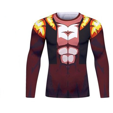 BJJ Rash Guard Long Sleeve Elite Rashguard Dragon Ball Z Gogeta Super Saiyan 4