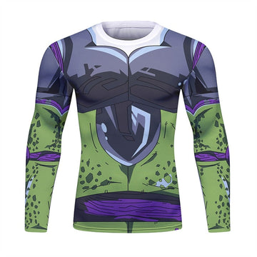 Dragon Ball Z BJJ Rash Guard Perfect Cell Long Sleeve Elite Rashguard Rash Guard