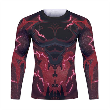 BJJ Rash Guard Dragon Ball Z Super Saiyan 4 Onyx Vegeta Long Sleeve Elite Rashguard