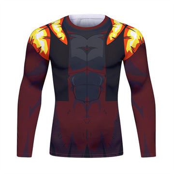 BJJ Rash Guard Dragon Ball Z Super Saiyan 4 Onyx Gogeta Long Sleeve Elite Rashguard