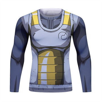 Dragon Ball Z Vegeta Resurrection F BJJ Rash Guard Long Sleeve Elite Rashguard