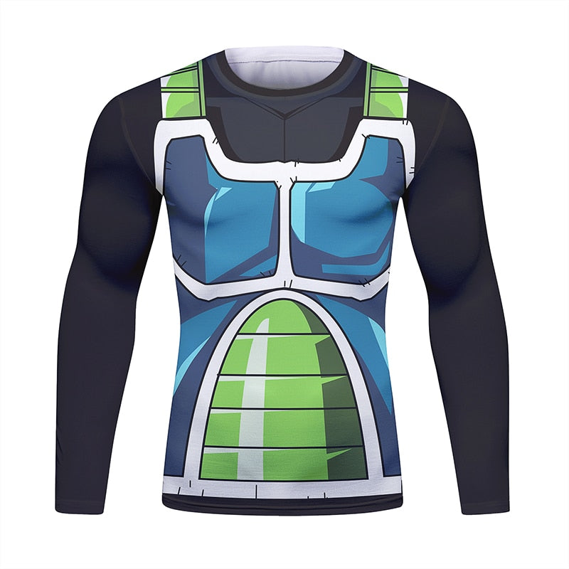 BJJ Rash Guard Dragon Ball Z Onyx Bardock Long Sleeve Elite Rashguard