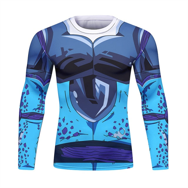 Dragon Ball Z BJJ Rash Guard Cell Jr Long Sleeve Elite Rashguard