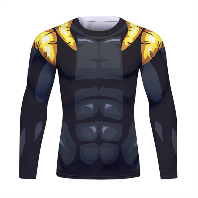 Dragon Ball Z BJJ Rash Guard Onyx Gogeta Long Sleeve Elite Rashguard