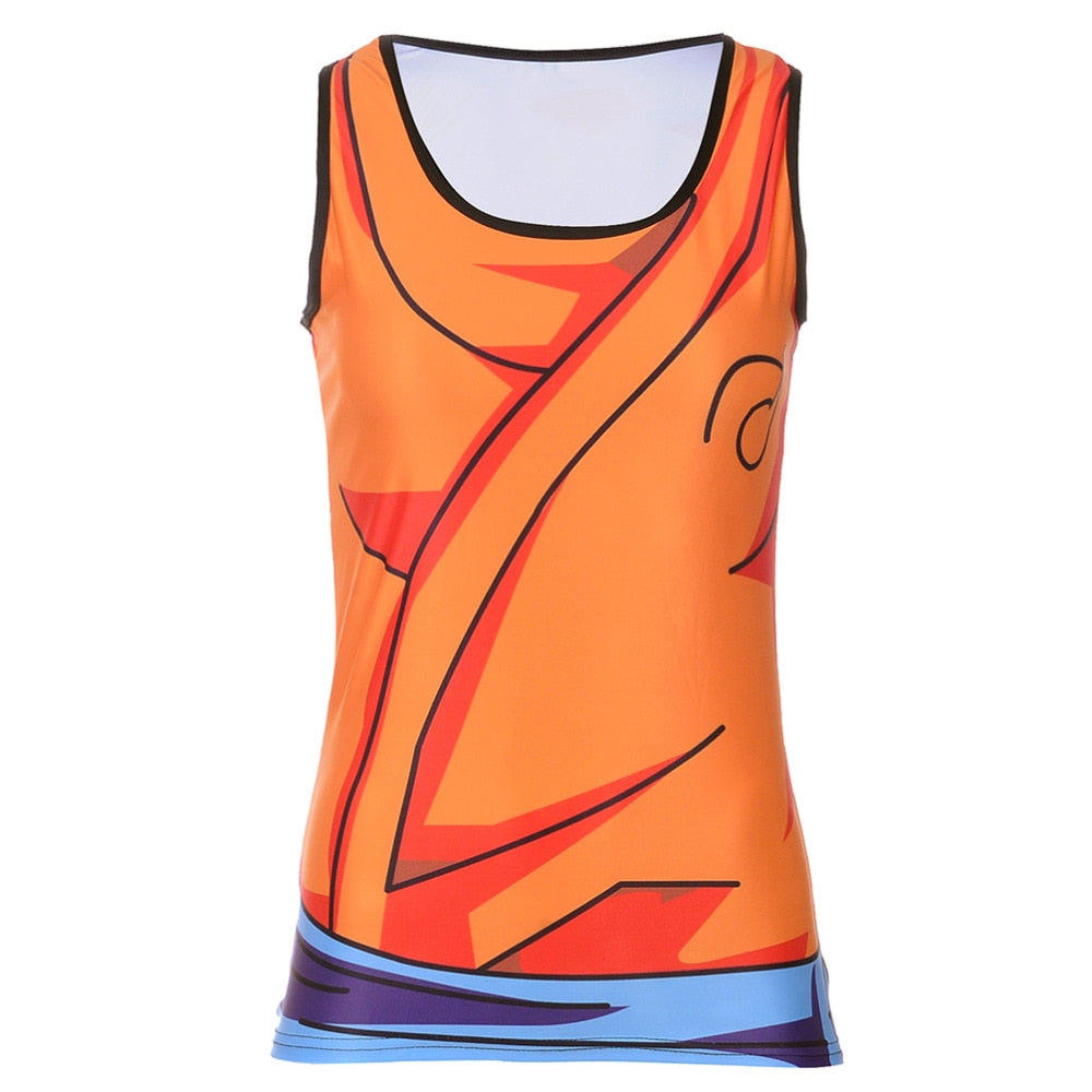 Dragon Ball Z BJJ Rash Guard Womens Compression Super Saiyan Goku Compression Tank Top