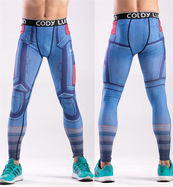 Captain America Men's Elite Compression Leggings Spats