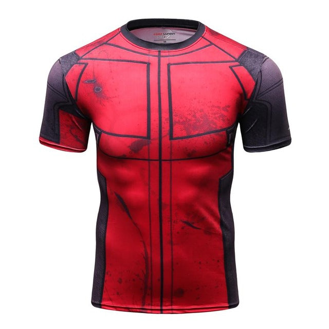 Deadpool Comic Compression Elite Short Sleeve Rashguard