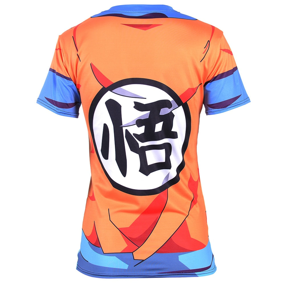 Dragon Ball Z Compression Goku BJJ Rash Guard Womens Short Sleeve Rashguard