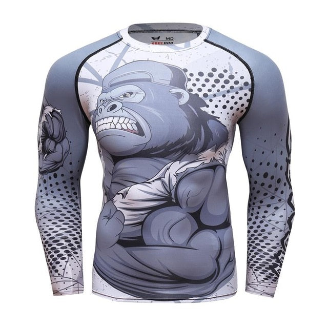 Gorilla Compression Get Pumped Elite Long Sleeve Rashguard Get Pumped Gorilla Compression Long Sleeve Elite Rashguard