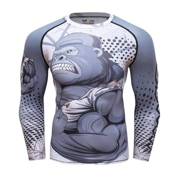 Gorilla Compression Get Pumped Elite Long Sleeve Rashguard Get Pumped Gorilla Compression Long Sleeve Elite Rashguard
