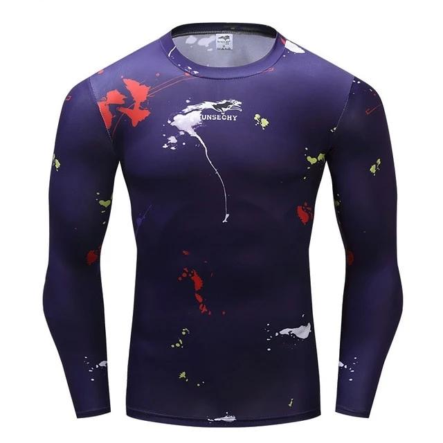 Camouflage Compression Paintball Camo Long Sleeve Rashguard Camouflage Compression Paintball Camo Long Sleeve Rashguard