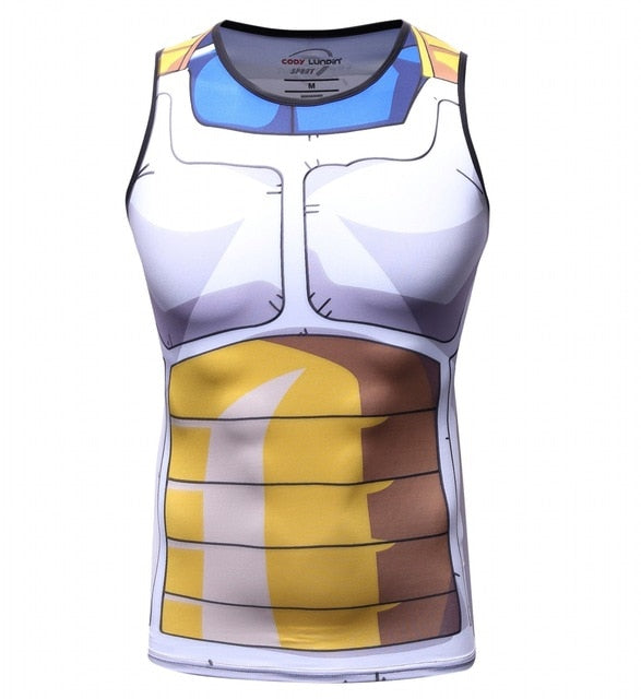 Dragon Ball Z Vegeta BJJ Rash Guard Elite Compression Tank Top