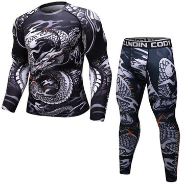 Silver Dragon Elite Compression Long Sleeve Set Dragon