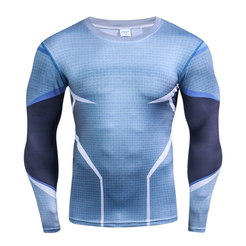 Silver Compression Long Sleeve Rashguard Long Sleeve Rashguard Silver Compression