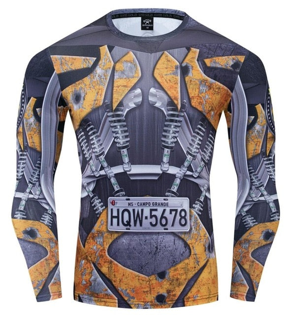 BumbleBee Transformers Compression Long Sleeve Rashguard