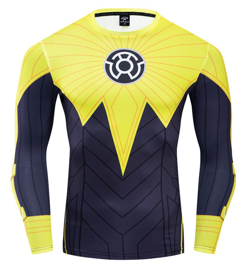 Green Lantern Sinestro Compression Comic Long Sleeve Rashguard Green Lantern Sinestro