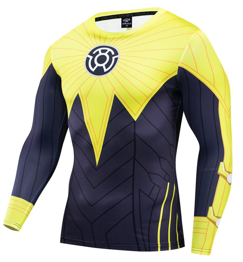 Green Lantern Sinestro Compression Comic Long Sleeve Rashguard Green Lantern Sinestro