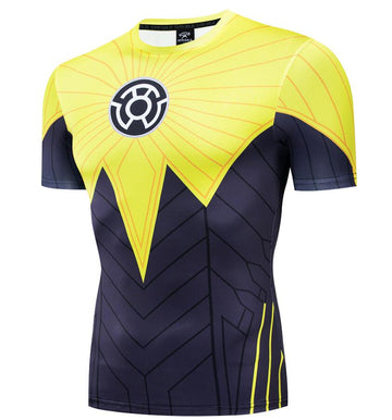 Comic Green Lantern Sinestro Compression Short Sleeve Rashguard