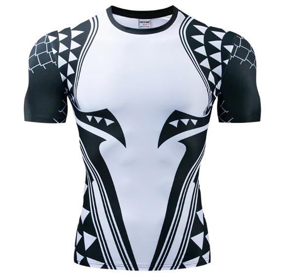 Aquaman Dark Tattoo Rash Guard Short Sleeve Dri Fit