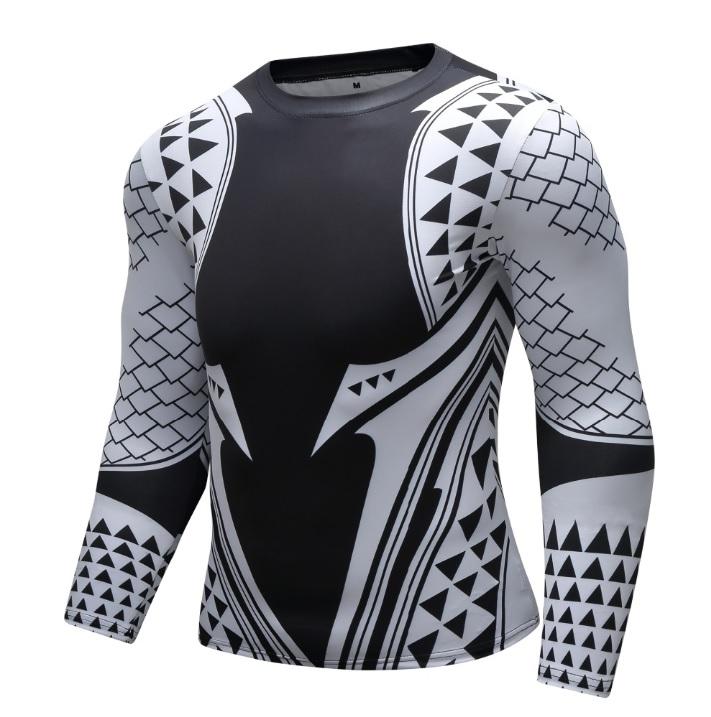 Aquaman Light Tattoo Elite Long Sleeve Rash Guard Compression