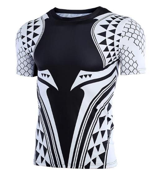 Aquaman Rash Guard Short Sleeve Light Tattoo Compression