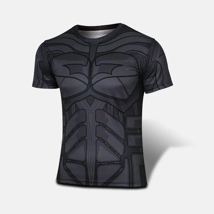 Batman Animated Rash Guard Short Sleeve Dri Fit