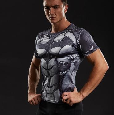 Batman Bat-Bot Short Sleeve Compression Rashguard Batman Bat-Bot Short Sleeve Compression Rashguard