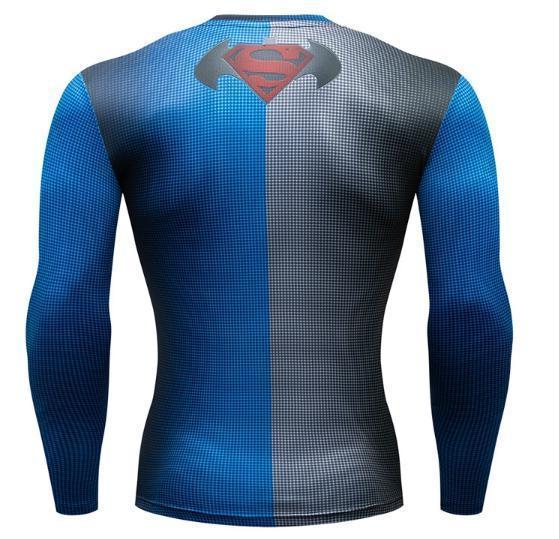 Premium Compression Long Sleeve Rash Guard Batman Vs Superman Batman