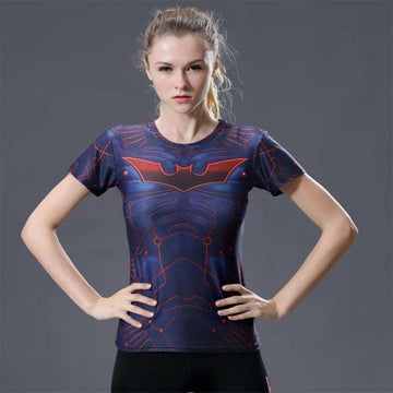 Women's Batman Beyond Animated Short Sleeve Rash Guard