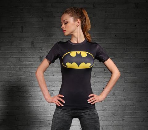 Batman Classic Women's Short Sleeve Rash Guard Batman Classic Women's Short Sleeve Rash Guard