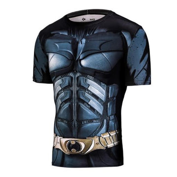 Dark Knight Batman Compression Short Sleeve Rash Guard