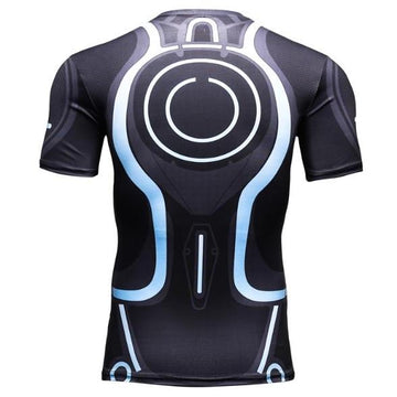 Tron 'Tron Legacy' Short Sleeve Compression Rashguard-RashGuardStore